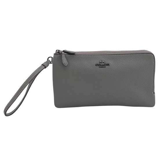 Coach Handbags - Coach Double Zip Wallet/Wristlet Gray Leather 54052